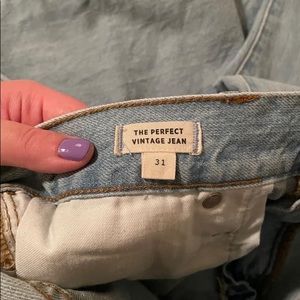 size 31 Madewell The Perfect Vintage (Light Wash)